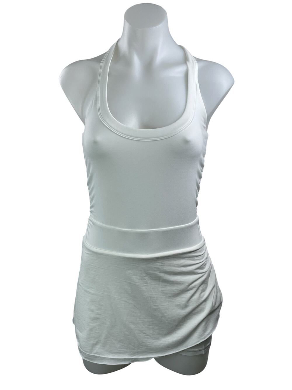 Free People Women's White Sleeveless Athletic Dress Mini Skirt Skort Sets Sz S/P